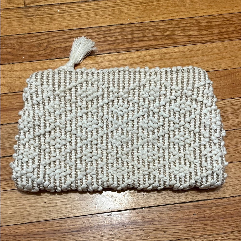 Antonello Handcrafted Cream Clutch